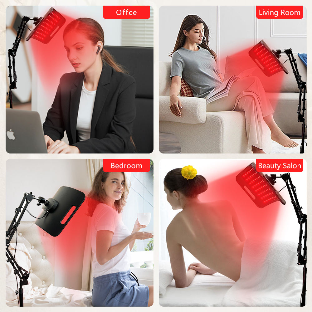 لوحة علاج بالضوء الأحمر مع حام - مراجعة Red Light Therapy Panel 660 850 وسعره