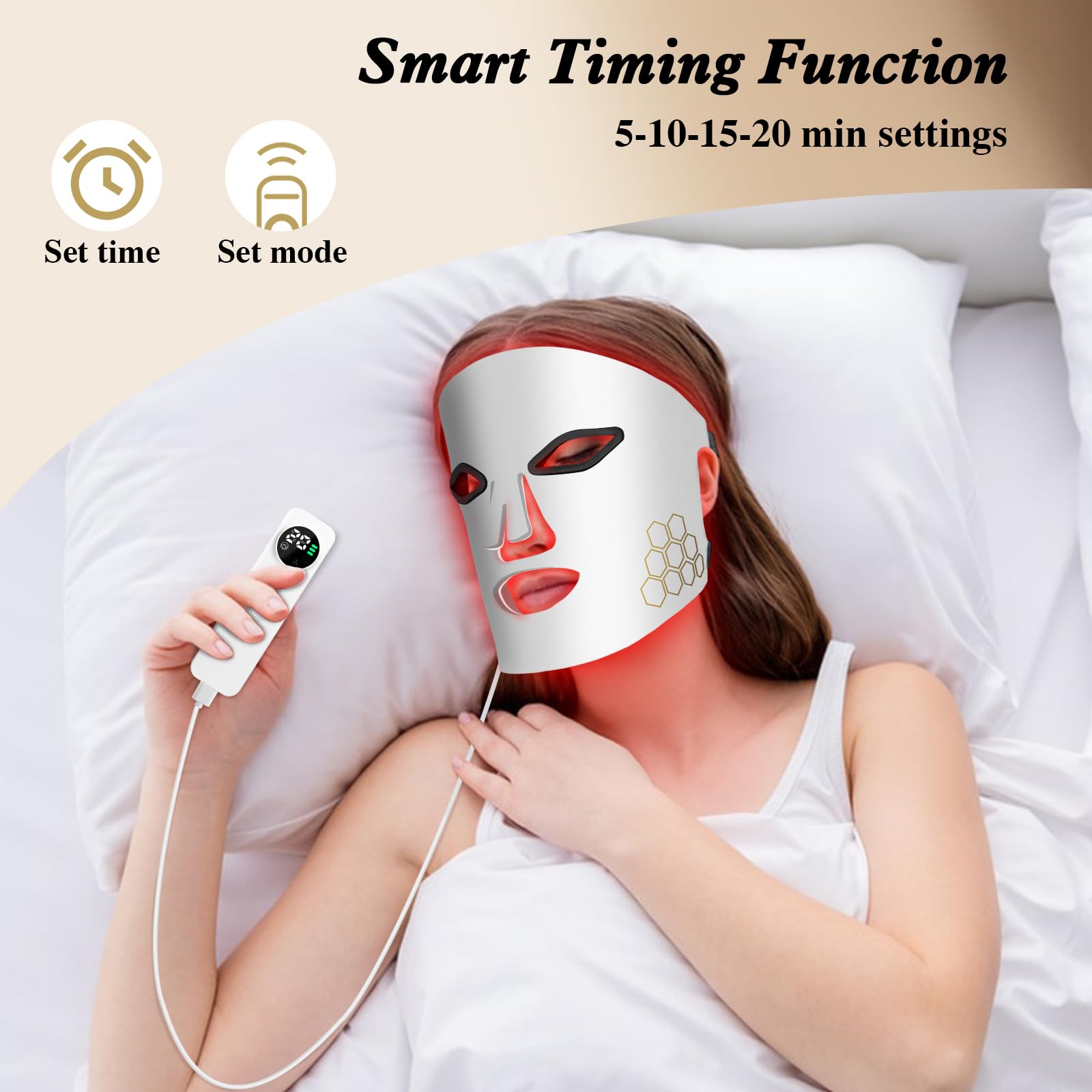 قناع الوجه LED Hello Face للعل - مراجعة Red Light Therapy Mask Near Infrared وسعره