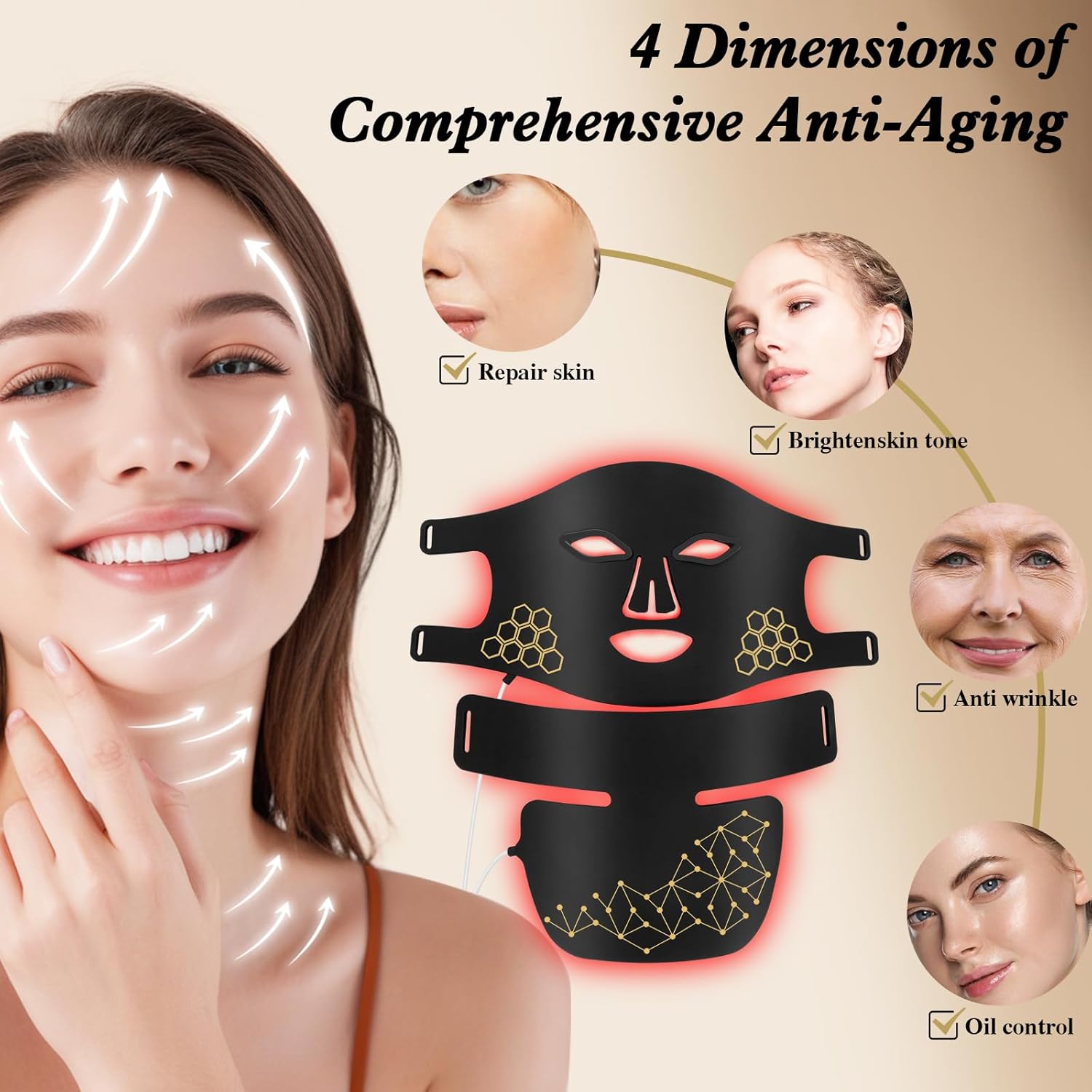 قناع السيليكون LED ثنائي الوظي - مراجعة Red Light Therapy Mask Near Infrared وسعره