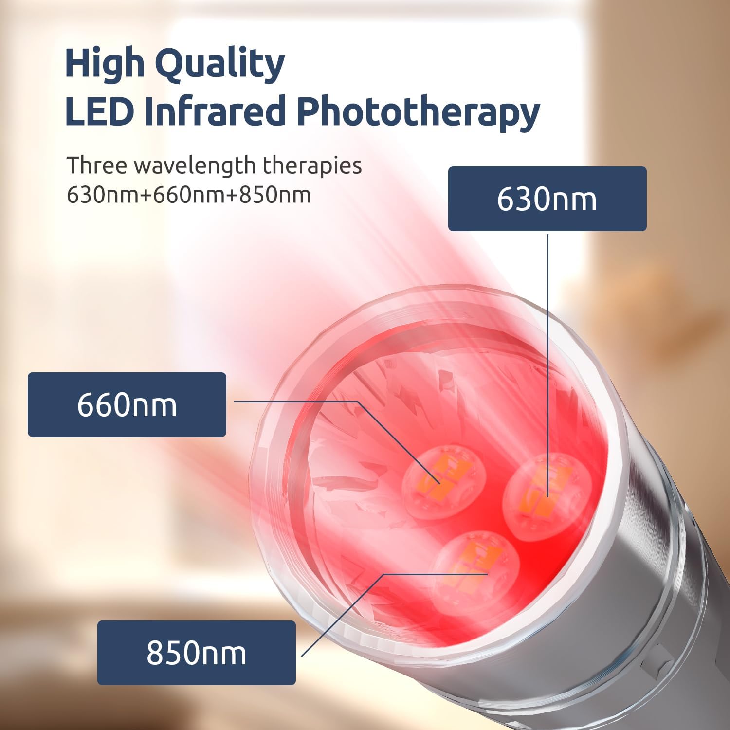 630 + 660 + 850nm يده جهاز الع - مراجعة Red Light Therapy Torch 660Nm وسعره