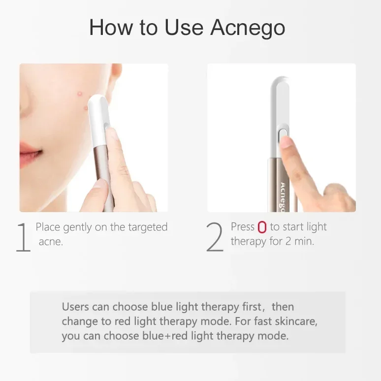 قلم العلاج بالضوء الأزرق LED 2 - مراجعة Blue Light Therapy Pen Acne Spot وسعره