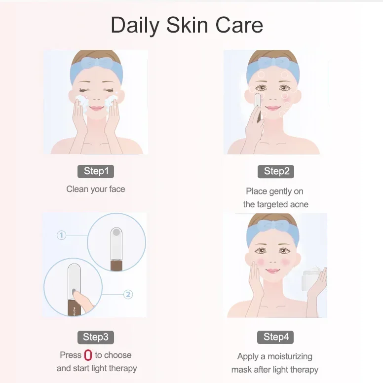 قلم العلاج بالضوء الأزرق LED 2 - مراجعة Blue Light Therapy Pen Acne Spot وسعره