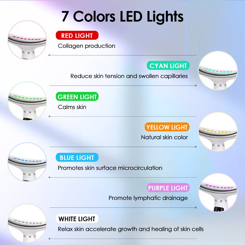 الرقبة الوجه رفع مدلك 7 ألوان  - مراجعة Photon Light Therapy Device Skin وسعره