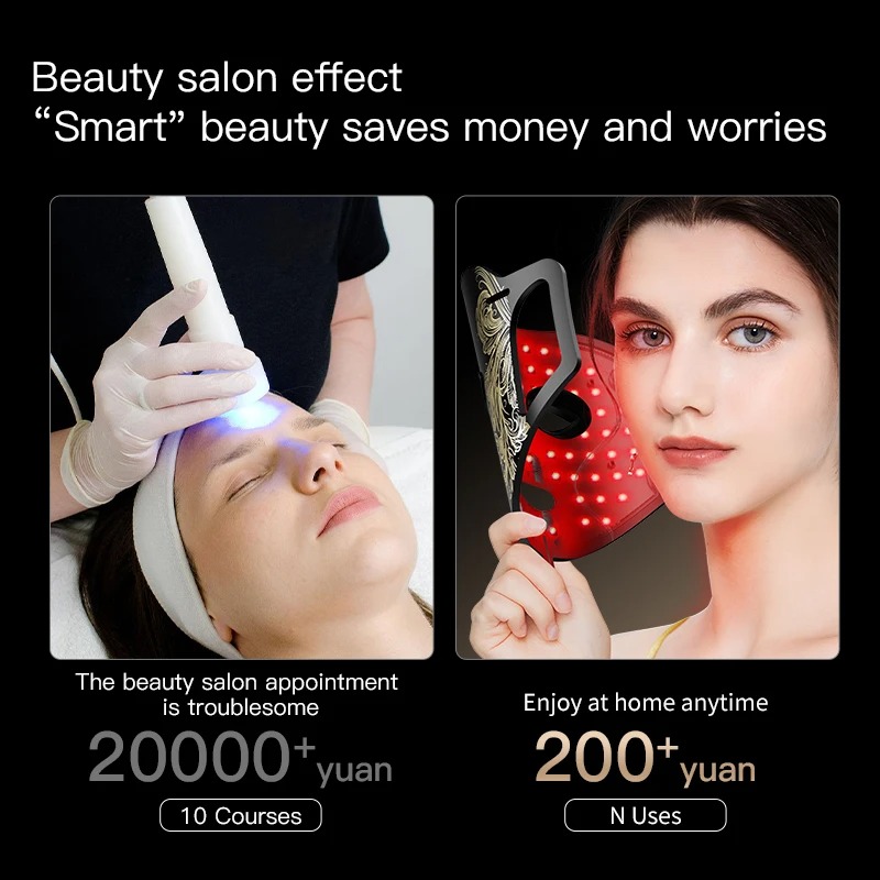 قناع الوجه المصنوع من السيليكو - مراجعة Led Face Mask Phototherapy Acne وسعره
