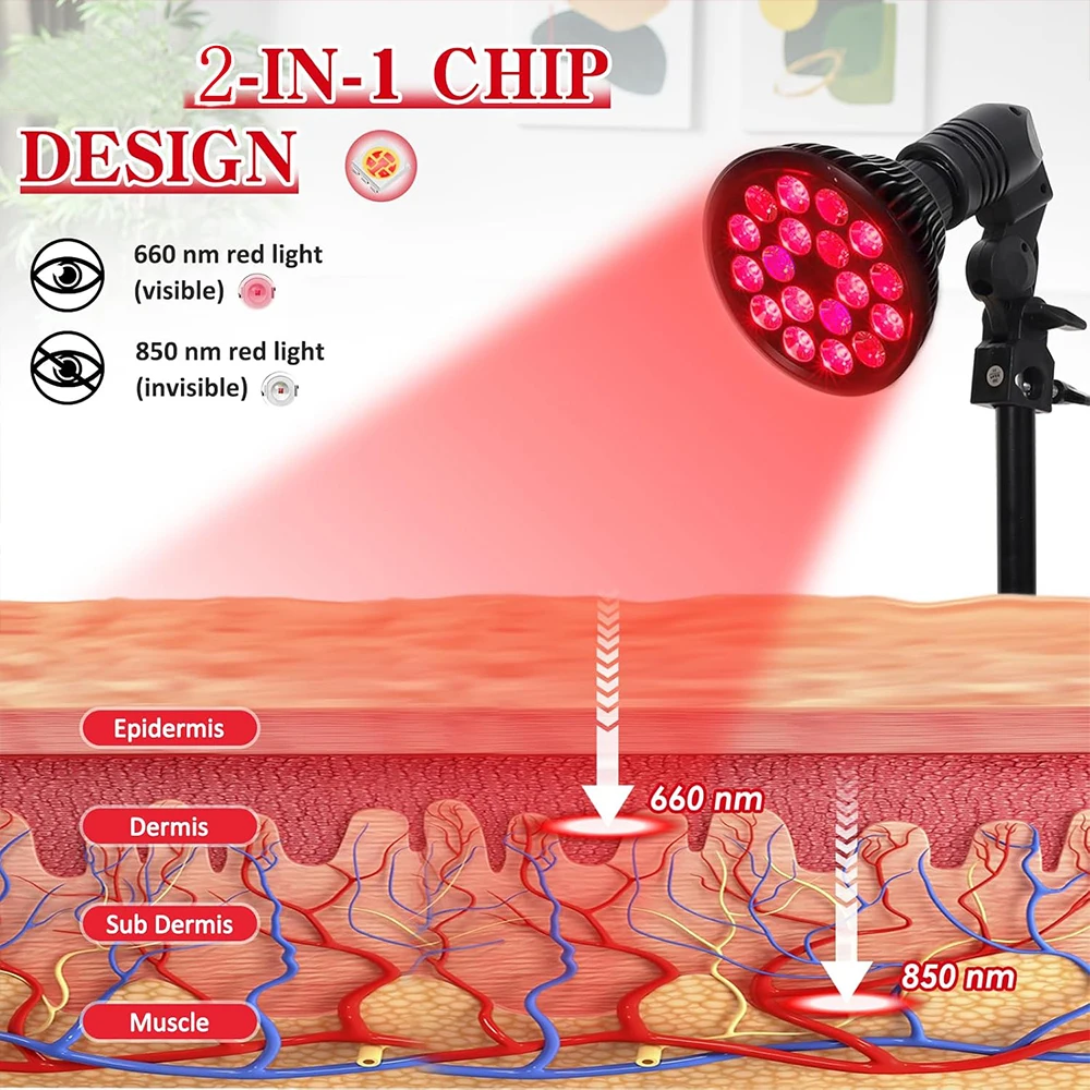 مصباح علاج بالضوء الأحمر 54 وا - مراجعة Red Light Therapy Torch 660Nm وسعره