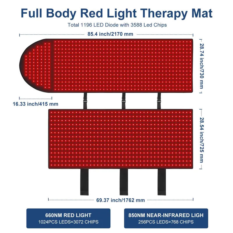 سجادة ضوئية LED للجسم بالكامل  - مراجعة Led Light Therapy Bed Full Body وسعره