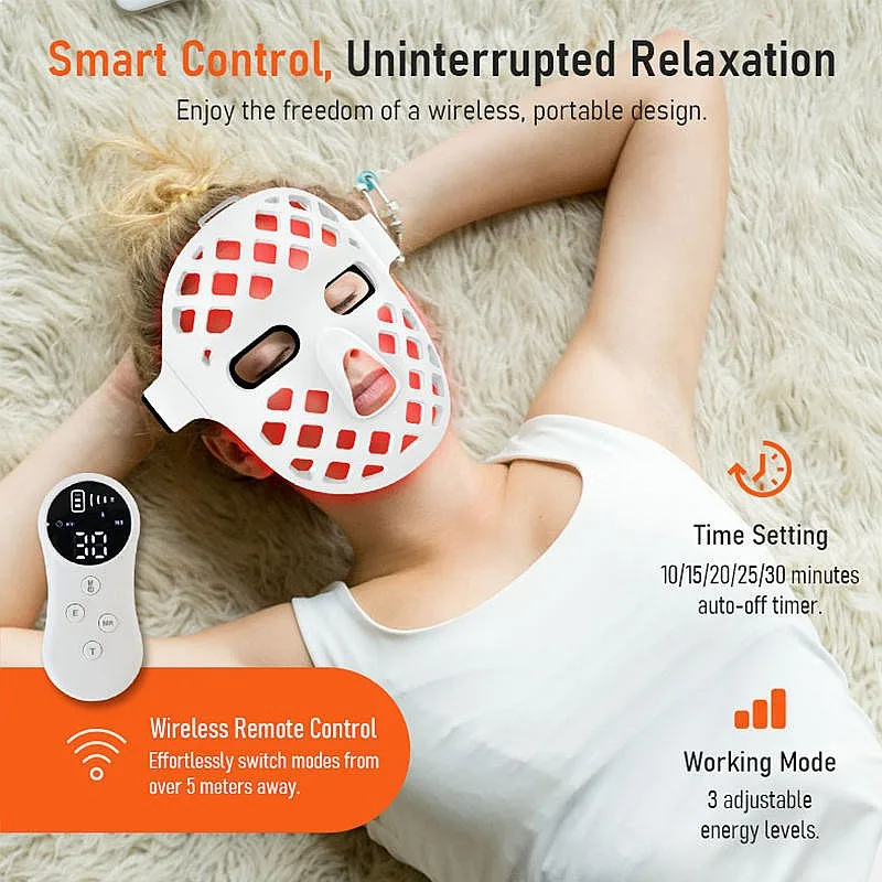 قناع وجه سيليكون بتقنية LED خم - مراجعة Silicone Led Face Mask Wireless وسعره