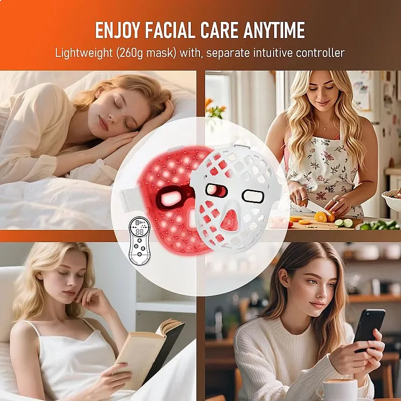قناع وجه سيليكون بتقنية LED خم - مراجعة Silicone Led Face Mask Wireless وسعره