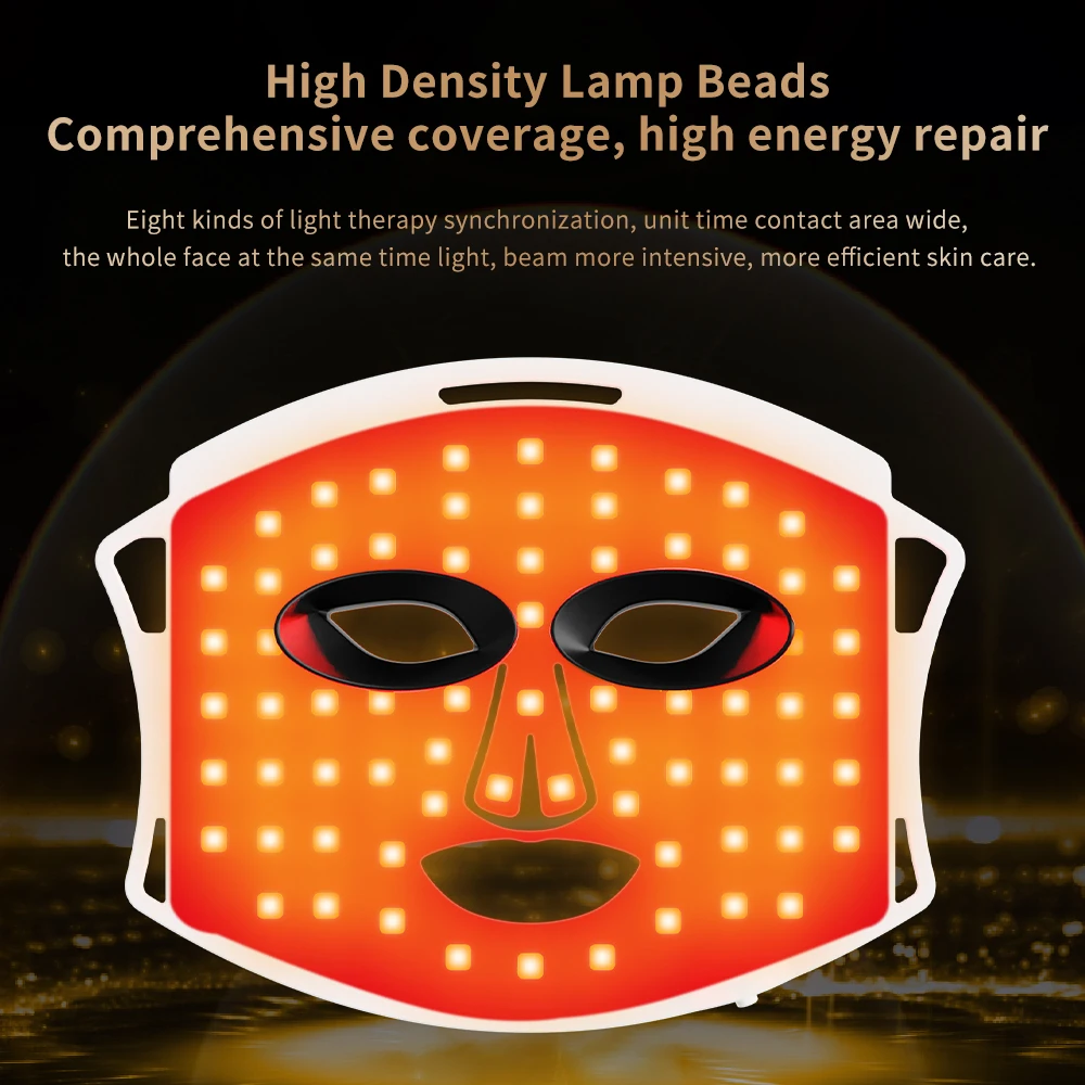 حار بيع المهنية اللاسلكية 8 ال - مراجعة Silicone Led Face Mask Wireless وسعره