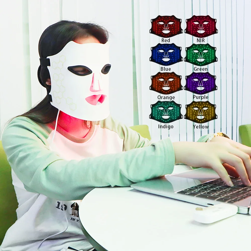 قناع وجه LED احترافي لاسلكي جد - مراجعة Silicone Led Face Mask Wireless وسعره