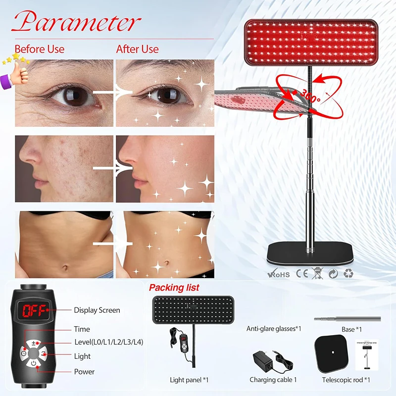 بالقرب من لوحة إضاءة بالأشعة ت - مراجعة Red Light Therapy Torch 660Nm وسعره