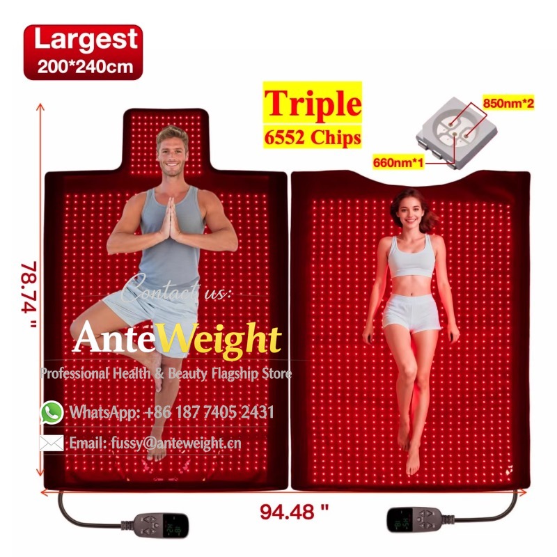 بطانية علاج بالضوء الأحمر ثنائ - مراجعة Led Light Therapy Bed Full Body وسعره