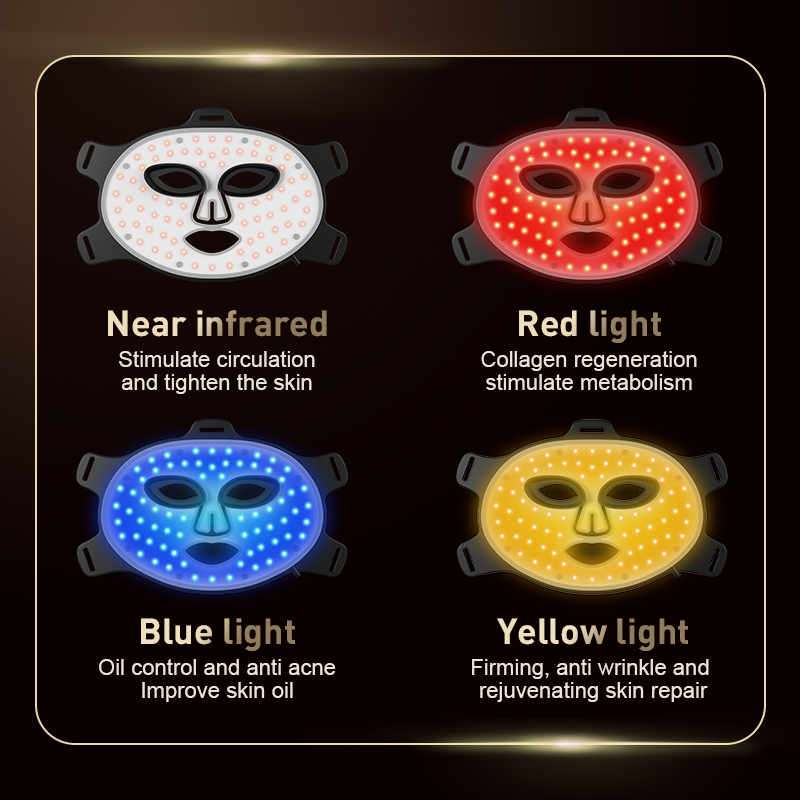 4 ألوان تجديد الجلد مكافحة الش - مراجعة Red Light Therapy Mask Near Infrared وسعره